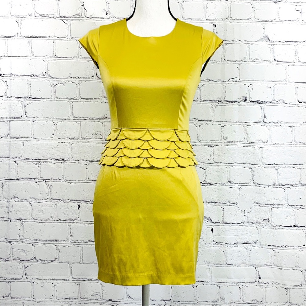 Twelve by Twelve Yellow Peplum Dress